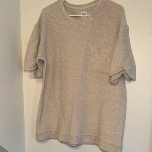 Zara Light Tan Knit Tee